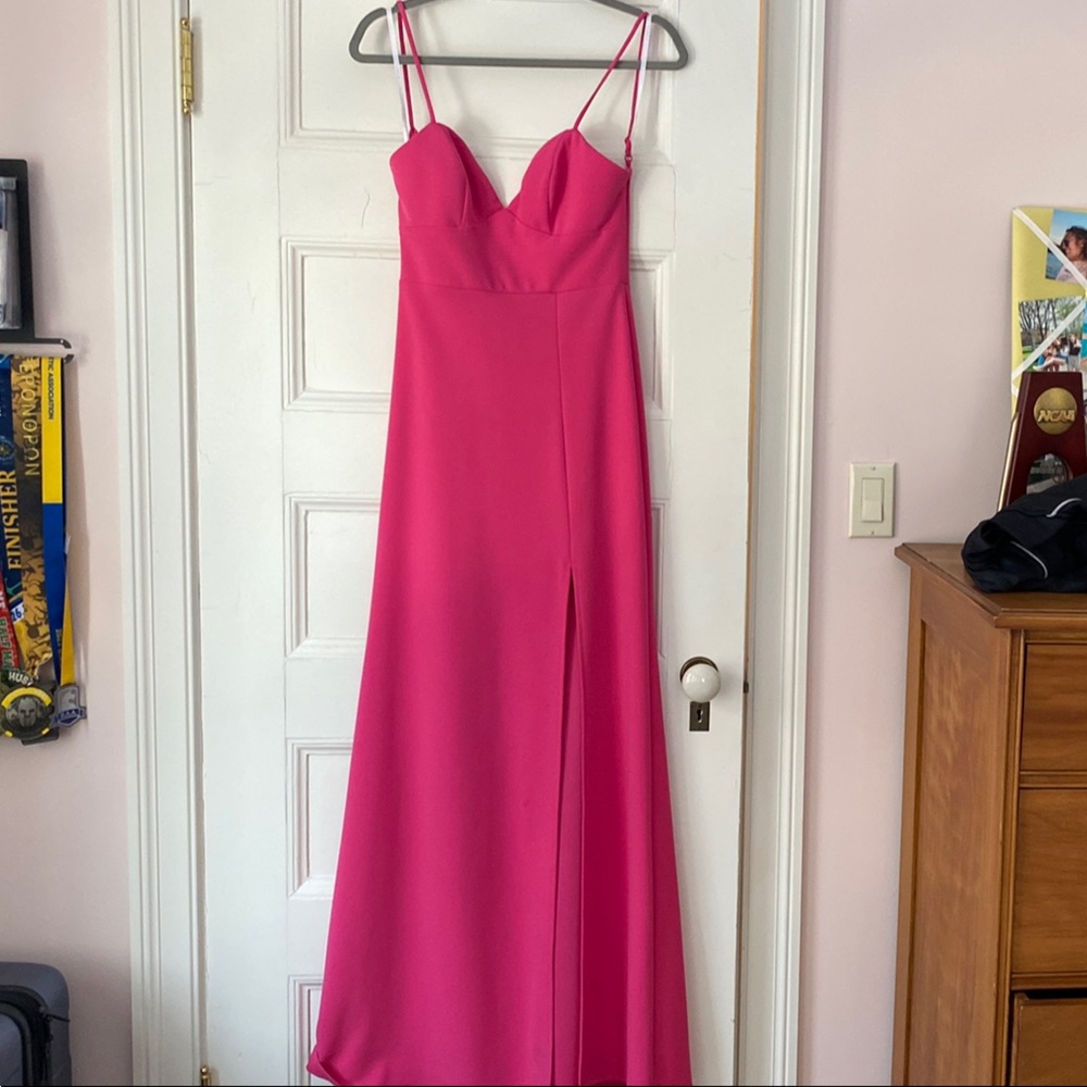 Elegant Pink Evening Gown
